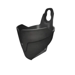 Mountain Buggy Cupholder - Black plastic snowmobile elbow guard on white background.