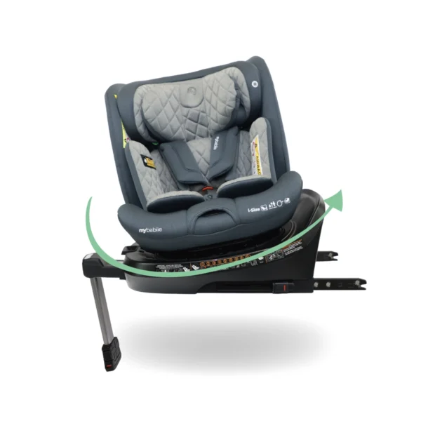 My Babiie 360 Spin Group 0+/1/2/3 i-Size Isofix Car Seat - Slate Blue (MBCSSPINCH)