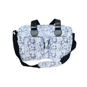 My Babiie Deluxe Changing Bag - Metallic Blue Marble (MBBAGDDMN)