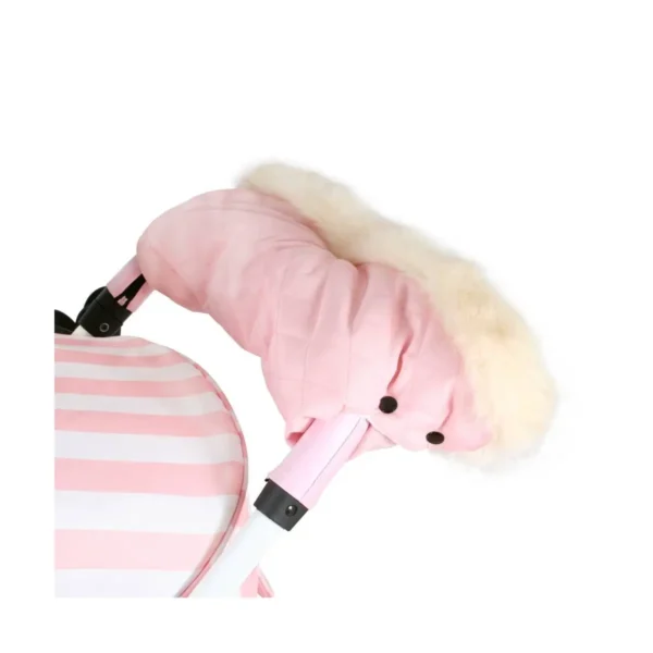 My Babiie Fur Trimmed Pushchair Handmuff-Pink (MBZZHMBP)