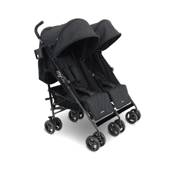 My Babiie MB12 Lightweight Twin Stroller - Black (MB12BL)