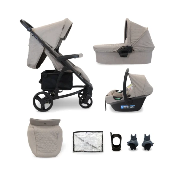 My Babiie MB200i 3in1 Travel System with i-Size Car Seat - Mink (MB200iSFMK)