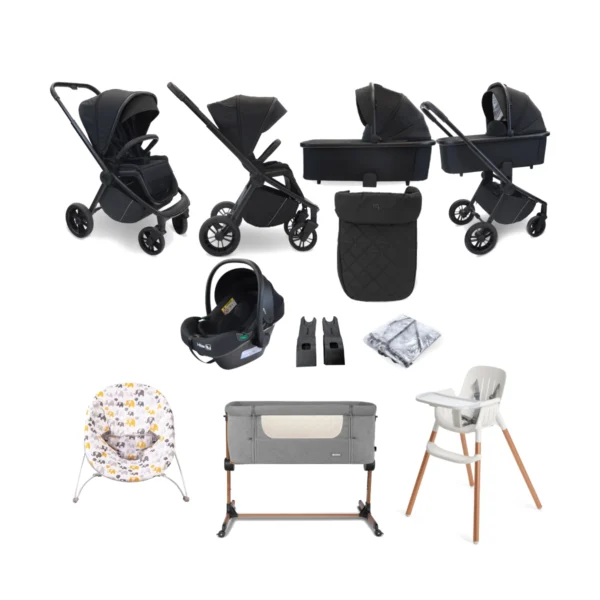 My Babiie MB450i 11 Piece Everything You Need Travel System Bundle - Black (MB450CBGCS)