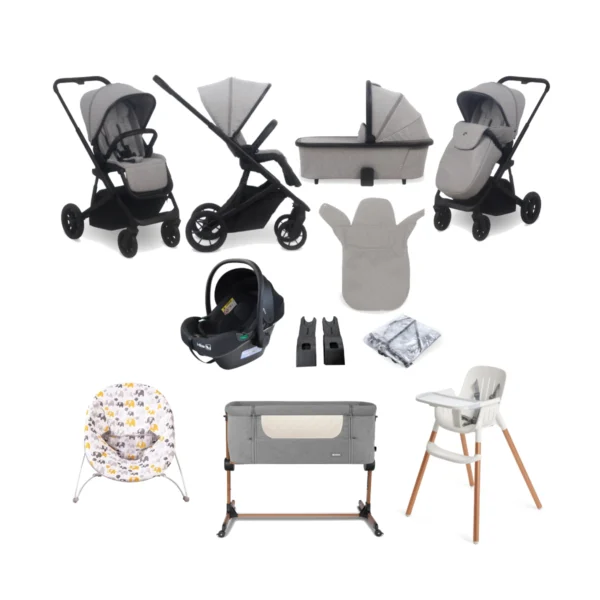 My Babiie MB500i Dani Dyer 11 Piece Everything You Need Travel System Bundle - Moon Grey (MB5002MOCS)