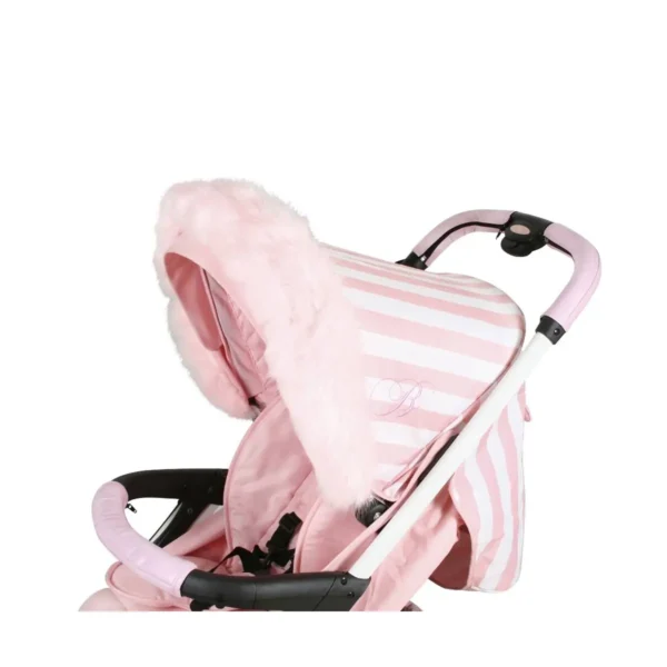 My Babiie Pram Hood Fur Trim-Pink (MBZZFURBP)