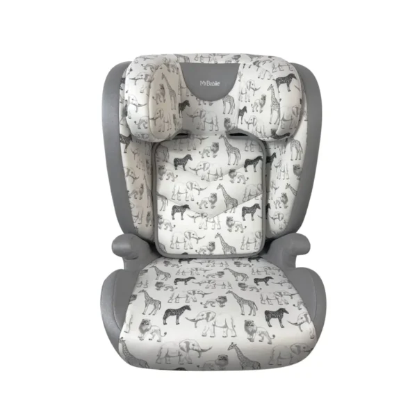 My Babiie Samantha Faiers Safari Group 2/3 i-Size Isofix Car Seat - White/Grey (MBCS23SFSF)