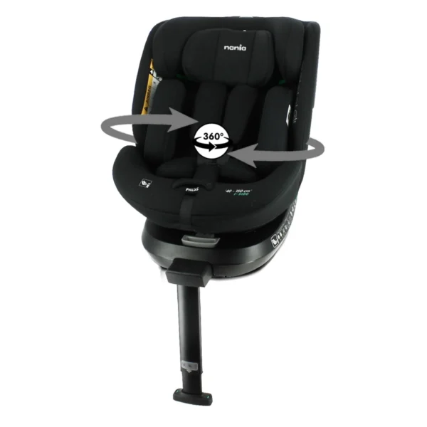 Nania Spirit 360 i-Size Spin Group 0+/1/2/3 Car Seat - Black