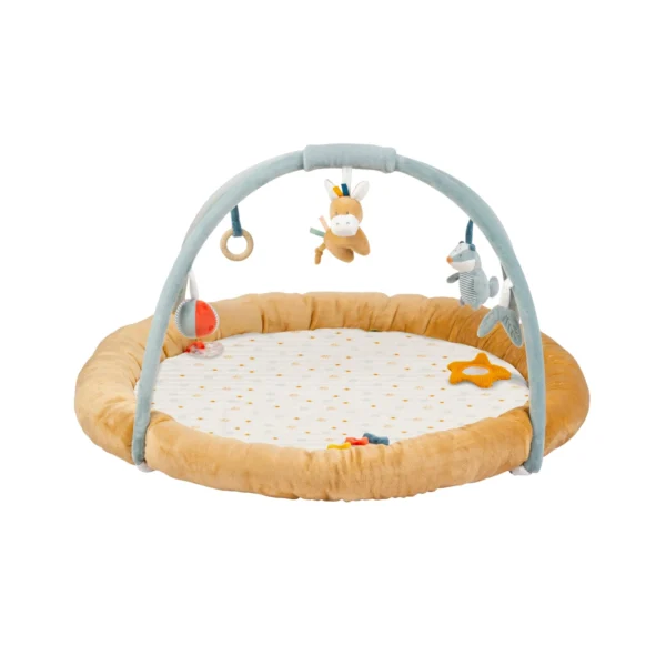 Nattou Felix and Leo Stuffed Playmat with Arches - Blue