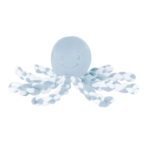 Nattou Lapidou Piu Piu Octopus - Light Blue and White