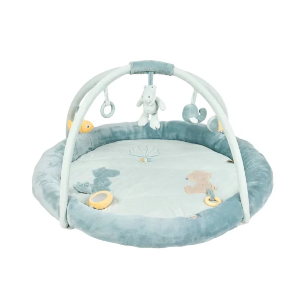 Nattou Romeo, Jules and Sally Stuffed Playmat with Arches - Blue/Yellow