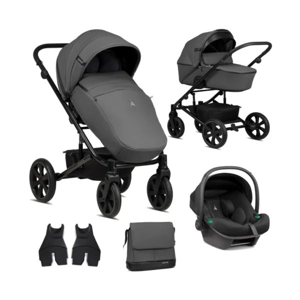 Noordi Aqua Thermo 3in1 Travel System with Terra i-Size Car Seat - Dark Grey