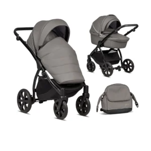 Noordi Fjordi Leather 2in1 Pram System - Graphite (New 2024)