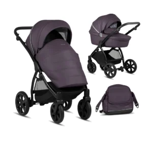 Noordi Fjordi Leather 2in1 Pram System - Plum (New 2024)