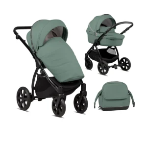 Noordi Fjordi Leather 2in1 Pram System - Sage (New 2024)