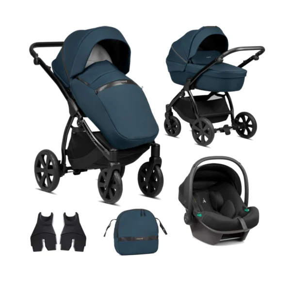 Noordi Luno All Trails 3in1 Travel System with Terra i-Size Car Seat - Ocean Blue (New 2024)