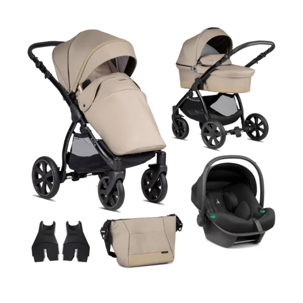 Noordi Sole Go 3in1 Travel System with Terra i-Size Car Seat - Chateau Grey (New 2024)