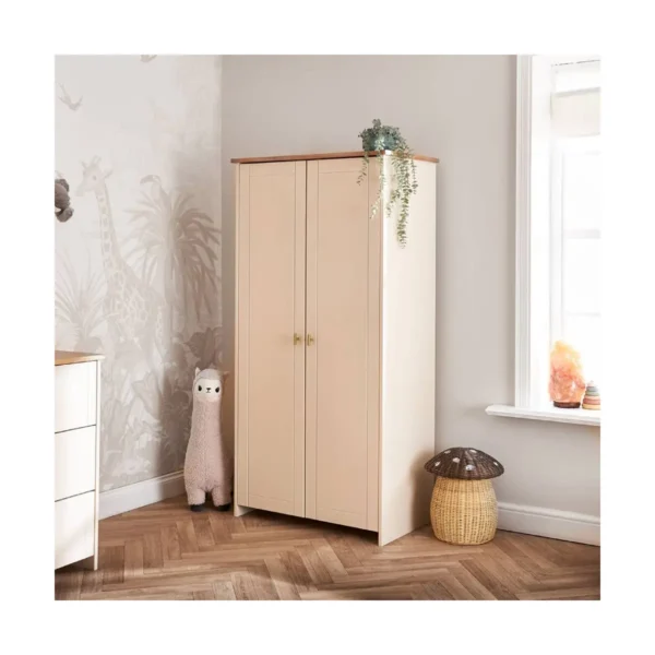 obaby evie double wardrobe cashmere pine