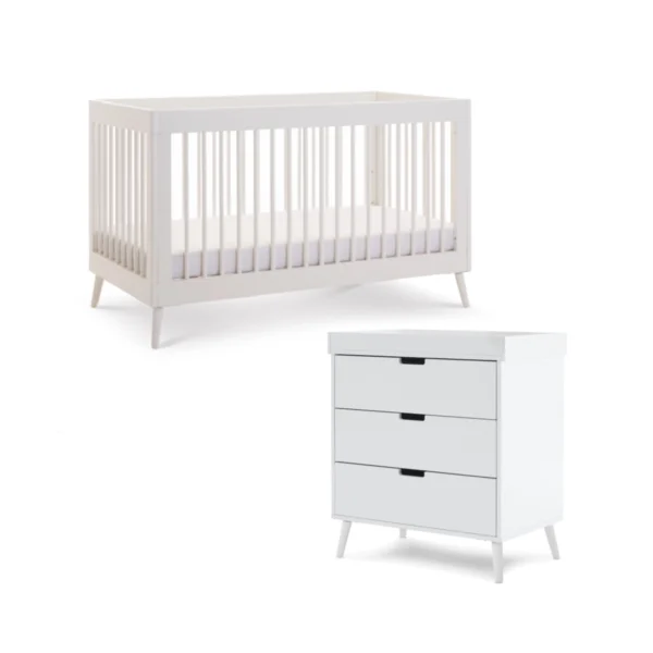 obaby maya 2 piece room set nordic white