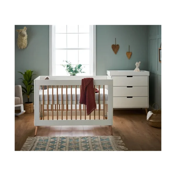 OBaby Maya Mini 2 Piece Room Set - White/Natural