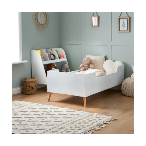 obaby maya single bed white natural