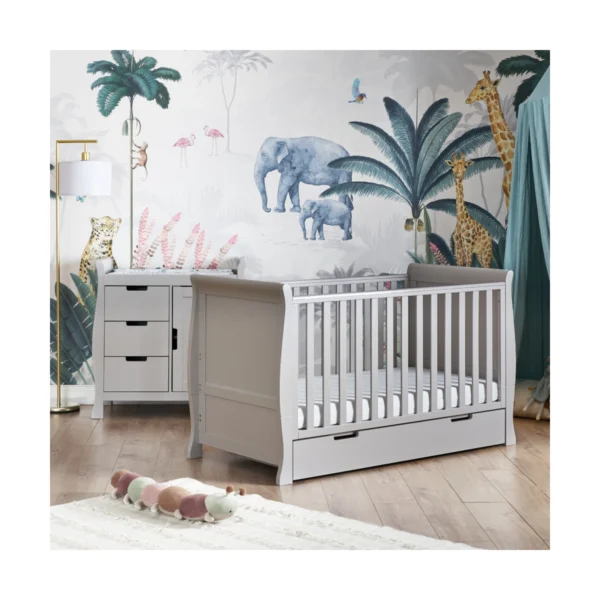 Obaby Stamford Classic Sleigh 2 Piece Furniture Roomset - Warm Grey