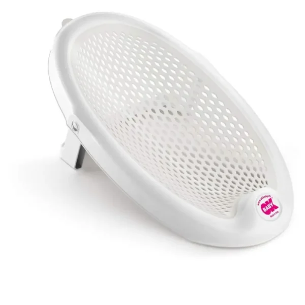 Bath Support Seat | Baby bathtub with a white ergonomic mesh design and a label that reads "My Baby".