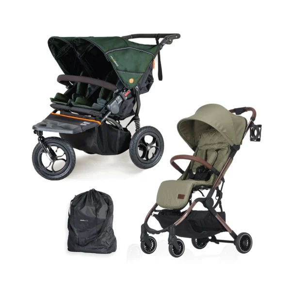 Out n About Didofy Double Stroller Bundle - Green/Olive