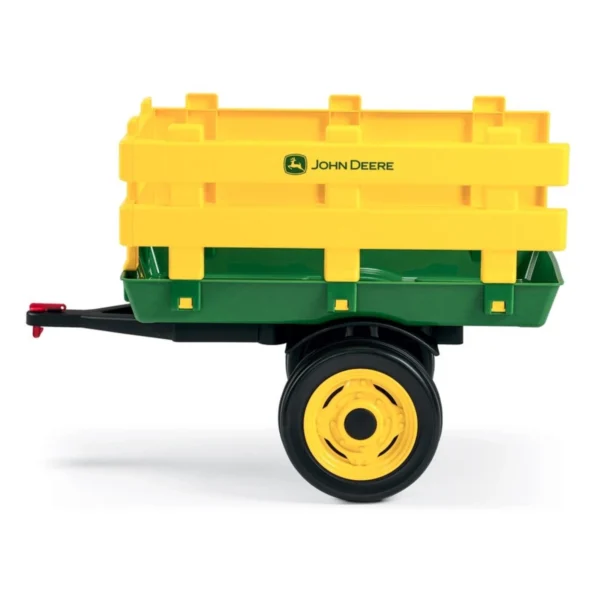 Peg Perego John Deere Stake Side Trailer-Green & Yellow