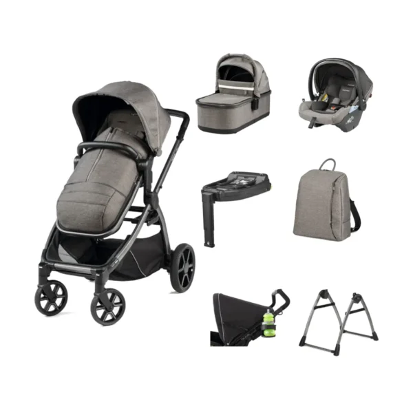 Peg Perego Ypsi 10 Piece i-Size Travel System Bundle - City Grey