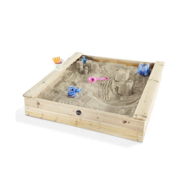 Plum Play Wooden Square Sand Pit - Natural