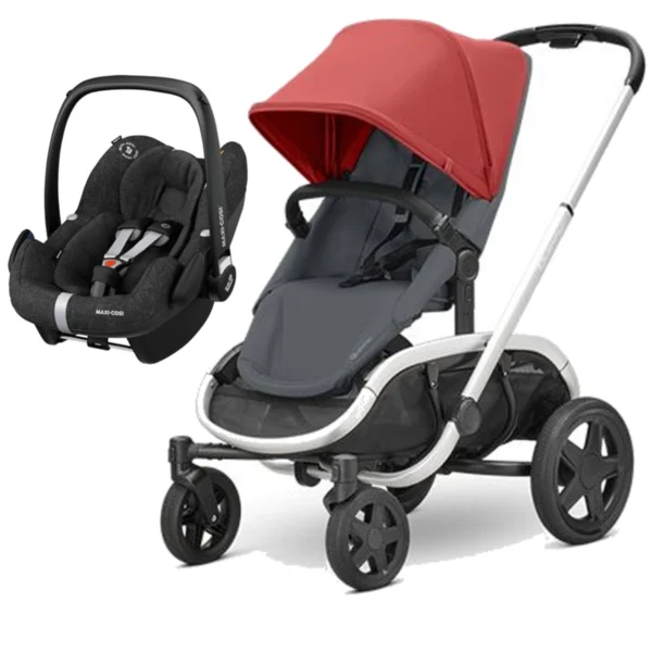 quinny hubb silver frame 2in1 pebble pro travel system red graphite