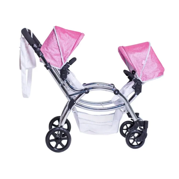 roma stephanie twin dolls pram sparkle