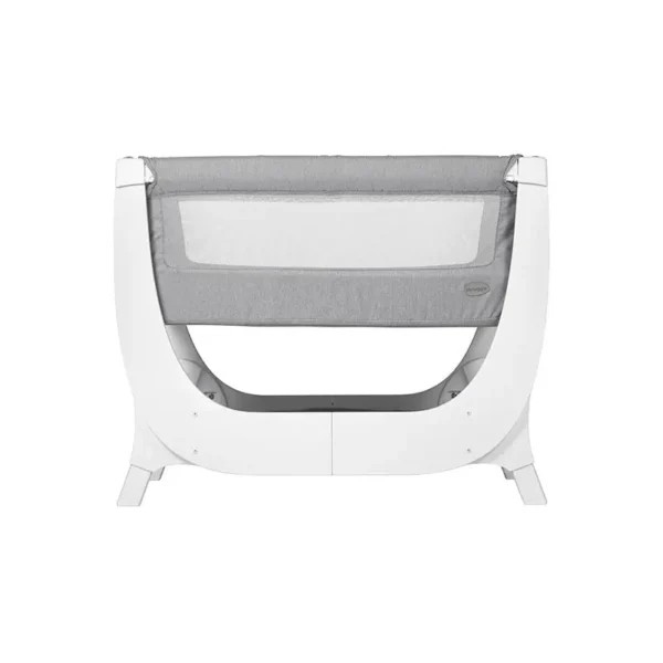 shnuggle air bedside crib with free crib mattress dove grey