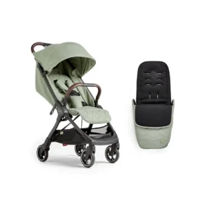 Silver Cross Clic Stroller + Footmuff Bundle - Sage