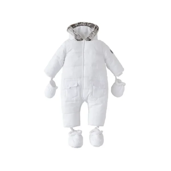 silver cross unisex classic quilt snowsuit white 9 12 months