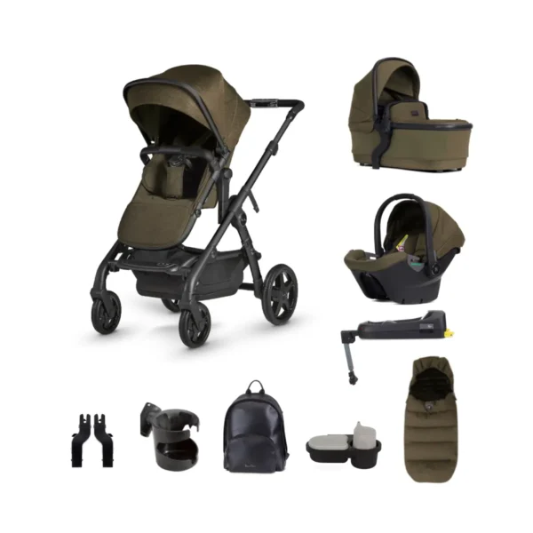 Silver Cross Wave 11 Piece Travel System Bundle - Cedar