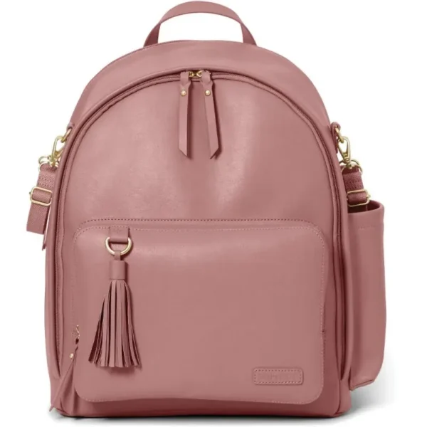 skip hop greenwich simply chic changing backpack dusty rose