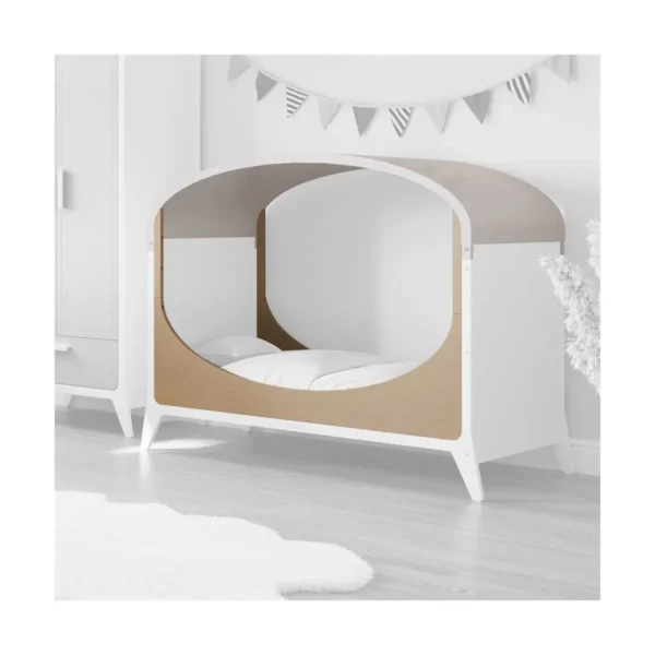 Snuz Fino Cot Bed Toddler Kit-White/Natural