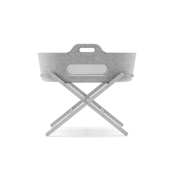 snuzbaskit moses basket stand bundle light greydove grey