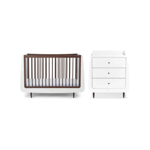 SnuzKot Skandi 2 Piece Nursery Furniture Set The Natural Edit - Ebony