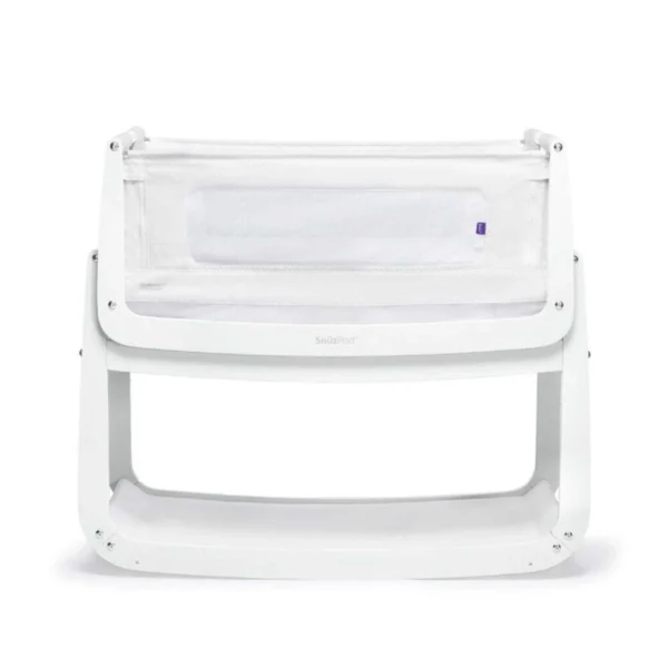 SnuzPod4 Bedside Crib with Mattress - White + Free Nursing Pillow Worth £59.99!