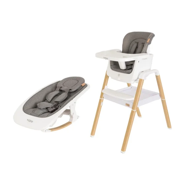 Tutti Bambini 2in1 Nova Highchair/Rocker Bundle - Oak/White