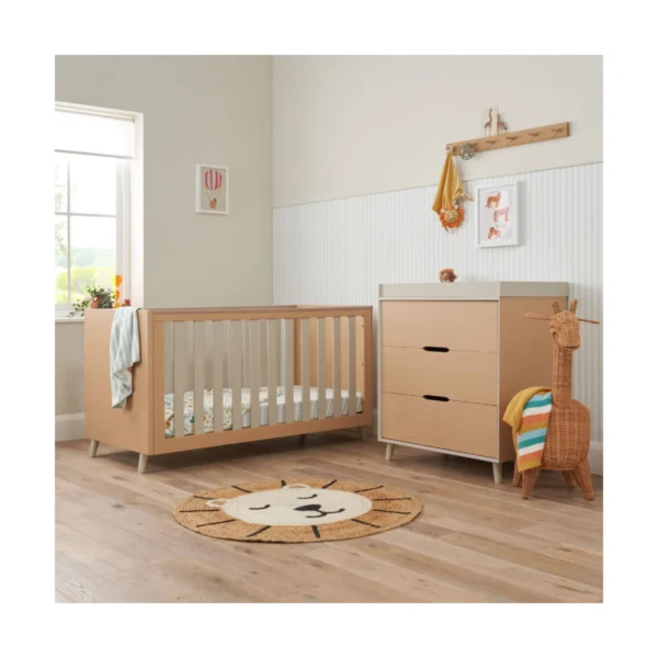 tutti bambini fika 2 piece room set light oakwhite sand