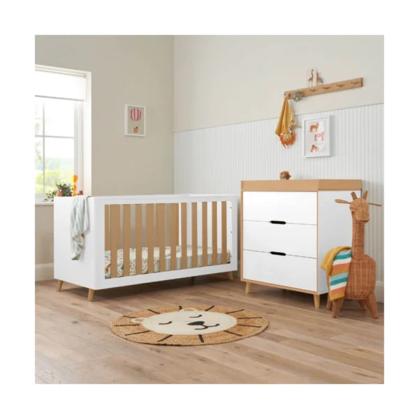 tutti bambini fika 2 piece room set whitelight oak