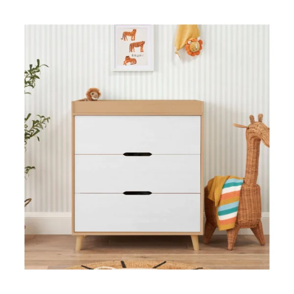 Tutti Bambini Fika Chest Changer - White/Light Oak