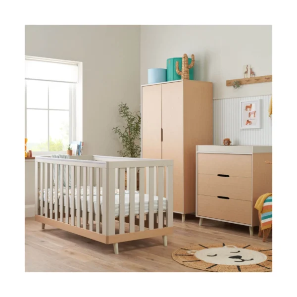 Tutti Bambini Hygge 3 Piece Room Set - Light Oak/White Sand