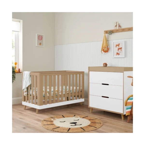 tutti bambini hygge mini 2 piece room set white light oak