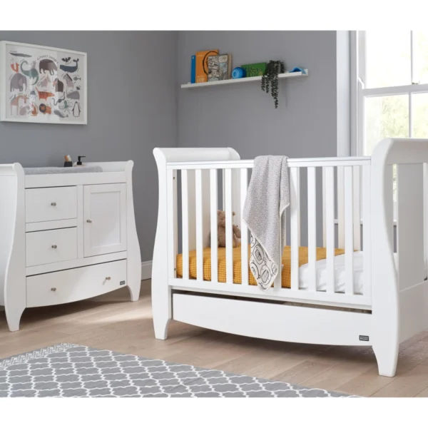 tutti bambini katie 2 piece sleigh room set white