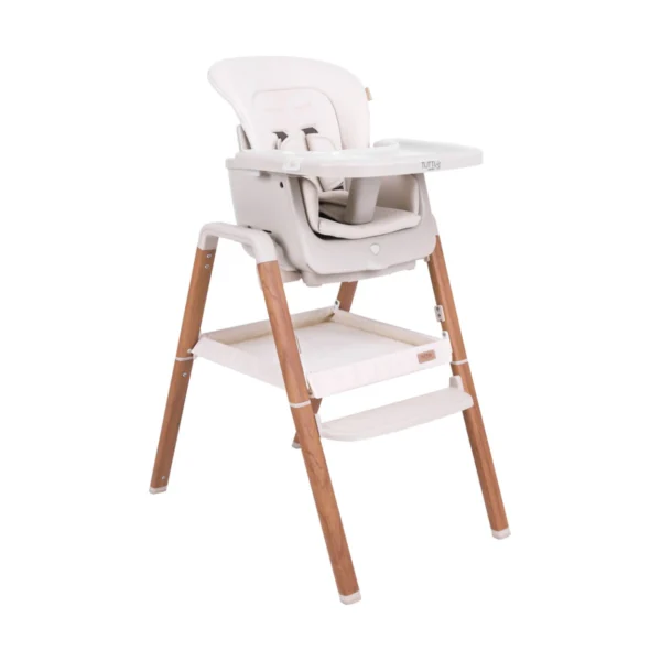 tutti bambini nova evolutionary highchair ecruscandinavian walnut