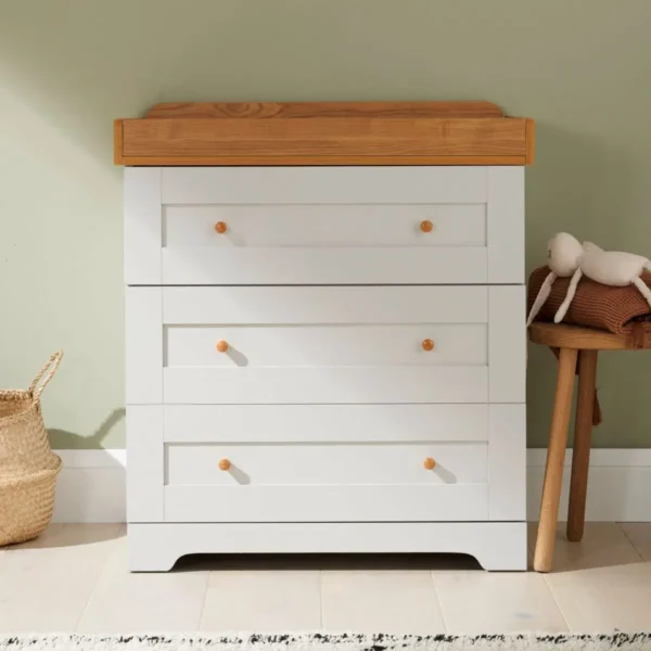 Tutti Bambini Rio Chest Changer-Dove Grey & Oak